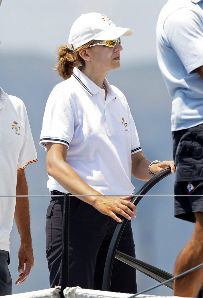 Infanta Cristina con Oakley en los entrenamiento de la 30 Copa del Rey