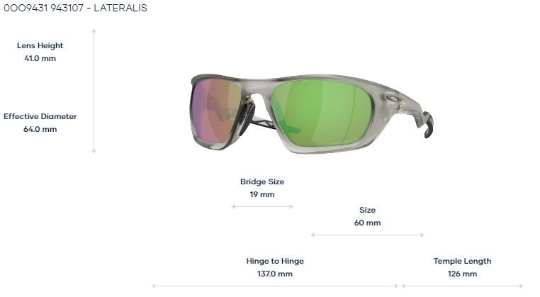 Oakley Lateralis (OO9431) medidas