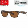 Ray-Ban New WayFarer Top Black On Transparent / Blue Grad. Grey Polarized (RB2132/605258)