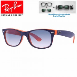 Ray-Ban New WayFarer Top Blue Orange / Crystal Gradient Light Blue (RB2132/789-3F)