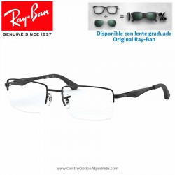 Ray-Ban Matte Black Graduate Glasses (RX6285-2503)