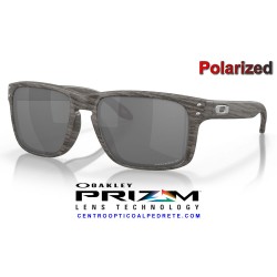 Holbrook WoodGrain / Prizm Black Polarized (OO9102-W9)