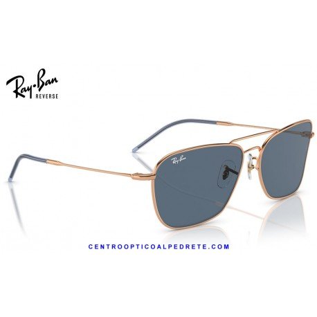 Ray-Ban Caravan Reverse Rose Gold / Blue (RBR0102S-92023A)