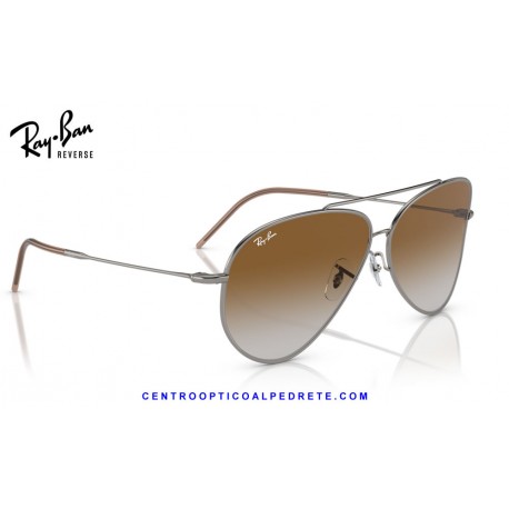 Ray-Ban Aviator Reverse GunMetal / Brown Gradient (RBR0101S-004/CB)