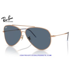 Ray-Ban Aviator Reverse Rose Gold / Blue (RBR0101S-92023A)