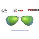 Ray-Ban Aviator Remix Black / Crystal Flash Green Polarized (RB3025/9954)