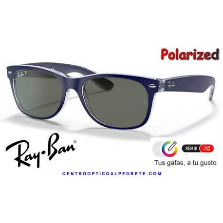 Ray-Ban New WayFarer Remix Matte Blue / G-15 Polarized (RB3025/10346)