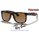 Ray-Ban Justin Havana / Brown-Grey Polarized (RB4165 865/T5)