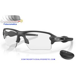 Flak 2.0 XL Steel / Clear Black Iridium Photochromic (OO9188-16)