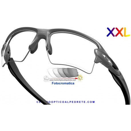 Oakley Flak 2.0 XXL Steel / Clear to Black Iridium Photochromic (OO9488-07)