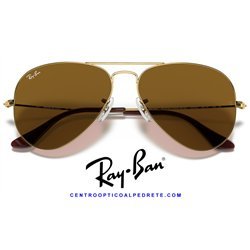 Ray-Ban Aviator Large Metal Arista Gold / B-15 Brown (RB3025 001/33)
