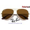 Ray-Ban Aviator Large Metal Arista / Brown Polarized (RB3025 001/57)